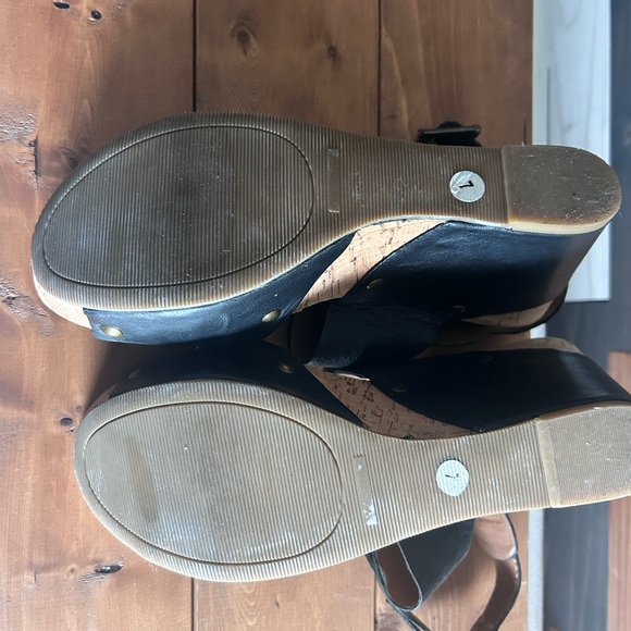 Lucky brand Wedged sandals black - Picture 2 of 5